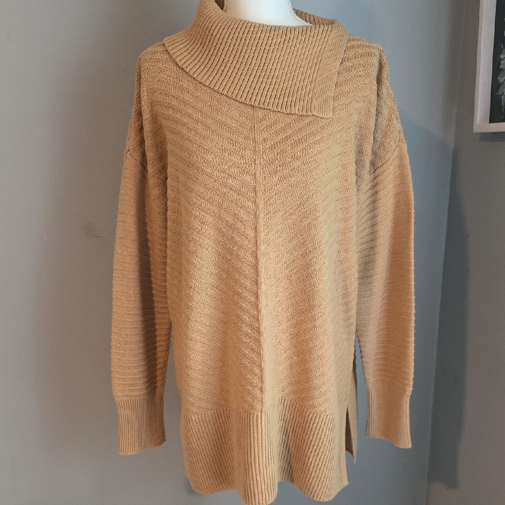 Style & Co. Warm Camel Cowl Neck Sweater Size XL